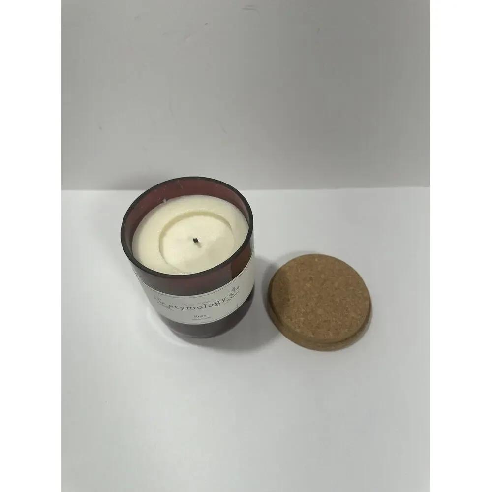 Etymology Candles‎ Rose Luxury Collection Scented Candle 19.75 Oz Lit Once! RARE